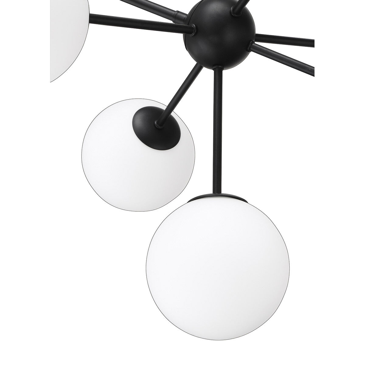 Phoenix 7 Light 24.8 inch Black Pendant Ceiling Light